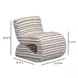 Senna Taupe and White Upholstered Accent Chair