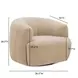 Jasmine Oat Upholstered Swivel Accent Chair