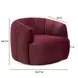 Jasmine Berry Red Performance Fabric Upholstered Swivel Accent Chair