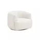 Jasmine Cream Performance Fabric Upholstered Swivel Accent Chair