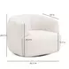 Jasmine Cream Performance Fabric Upholstered Swivel Accent Chair