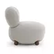Pucker Warm Gray Performance Fabric Upholstered Accent Chair