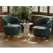 Austin Dark Teal Performance Velvet Swivel Accent Chair