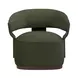 Madison Dark Green Performance Fabric Upholstered Swivel Accent Chair