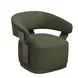 Madison Dark Green Performance Fabric Upholstered Swivel Accent Chair