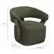 Madison Dark Green Performance Fabric Upholstered Swivel Accent Chair