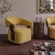 Madison Amber Performance Fabric Upholstered Swivel Accent Chair