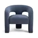 Malone Blue Denim Performance Chenille Upholstered Accent Chair