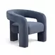 Malone Blue Denim Performance Chenille Upholstered Accent Chair