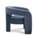 Malone Blue Denim Performance Chenille Upholstered Accent Chair