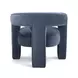 Malone Blue Denim Performance Chenille Upholstered Accent Chair