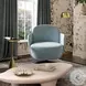 Solange Blue Shadow Velvet Swivel Chair