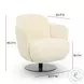 Solange Cream Velvet Swivel Chair