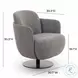 Solange Gray Textured Weave Swivel Chair