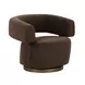 River Chocolate Brown Performance Velvet Swivel Accent Chair