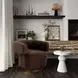 River Chocolate Brown Performance Velvet Swivel Accent Chair