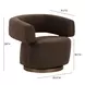 River Chocolate Brown Performance Velvet Swivel Accent Chair