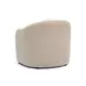 Pamela Tan Performance Fabric Upholstered Swivel Tassel Lounge Chair