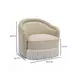 Pamela Tan Performance Fabric Upholstered Swivel Tassel Lounge Chair