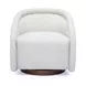 Rory Cream Performance Boucle Upholstered Swivel Clarke Accent Chair