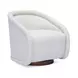 Rory Cream Performance Boucle Upholstered Swivel Clarke Accent Chair