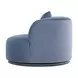 Fickle Bluestone Performance Velvet Upholstered Swivel Accent Chair with Pillow