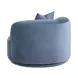 Fickle Bluestone Performance Velvet Upholstered Swivel Accent Chair with Pillow
