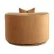 Fickle Camel Performance Velvet Upholstered Swivel Accent Chair with Pillow
