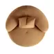 Fickle Camel Performance Velvet Upholstered Swivel Accent Chair with Pillow
