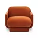 Azalea Rust Orange Performance Velvet Upholstered Accent Chair