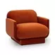 Azalea Rust Orange Performance Velvet Upholstered Accent Chair