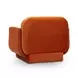 Azalea Rust Orange Performance Velvet Upholstered Accent Chair