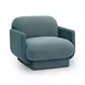 Azalea Powder Blue Performance Velvet Upholstered Accent Chair