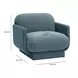 Azalea Powder Blue Performance Velvet Upholstered Accent Chair