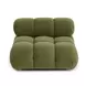 Calliope Olive Green Performance Velvet Modular Armless Chair with Pillow