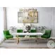 Adeline White and Gold Dining Table