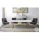 Adeline White and Gold Dining Table