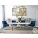 Adeline White and Gold Dining Table