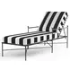 Provence Cabana Classic and White 79" Outdoor Chaise Lounge with Self Welt