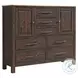 Transitions Two Toned Driftwood and Sable 7 Drawer Gentlemans Chest