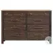 Transitions Two Toned Driftwood and Sable 8 Drawer Dresser