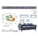 Traverse Ocean Blue Leather 82" Sofa
