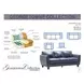 TerraTrek Ocean Blue Leather 82" Sofa