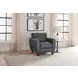 Traverse Ocean Blue Leather Upholstered Accent Chair