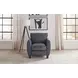 Traverse Ocean Blue Leather Upholstered Accent Chair