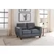 Traverse Ocean Blue Leather 58" Loveseat