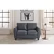 Traverse Ocean Blue Leather 58" Loveseat