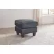 Traverse Ocean Blue Leather Upholstered Rectangular Ottoman