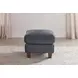 Traverse Ocean Blue Leather Upholstered Rectangular Ottoman