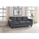 Traverse Ocean Blue Leather 82" Sofa